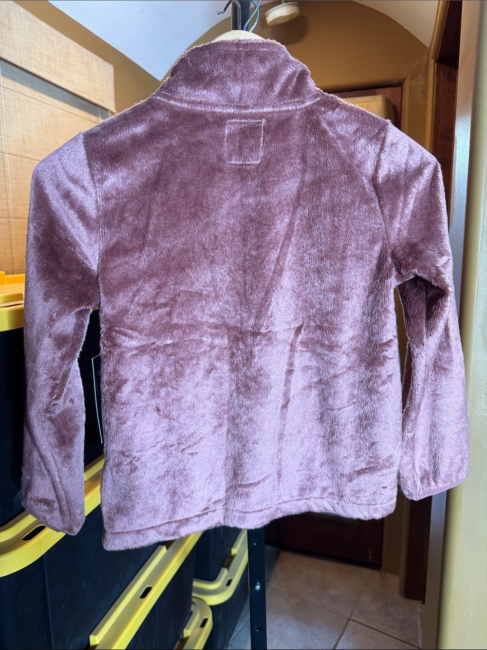 NWT Ci Sono Kids Mauve Faux Fur Plush Zip Jacket Size 12 Cozy Soft - Picture 9 of 10